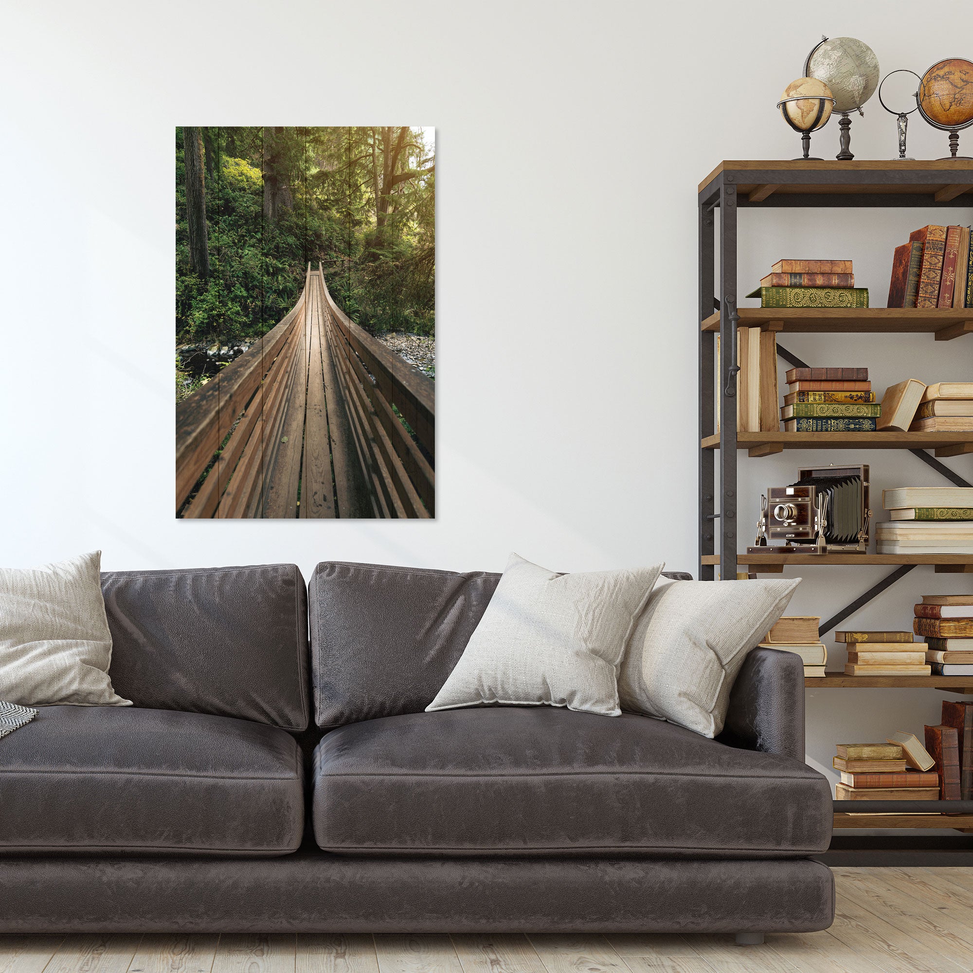 Obraz Wood Forest Bridge-30x30 cm