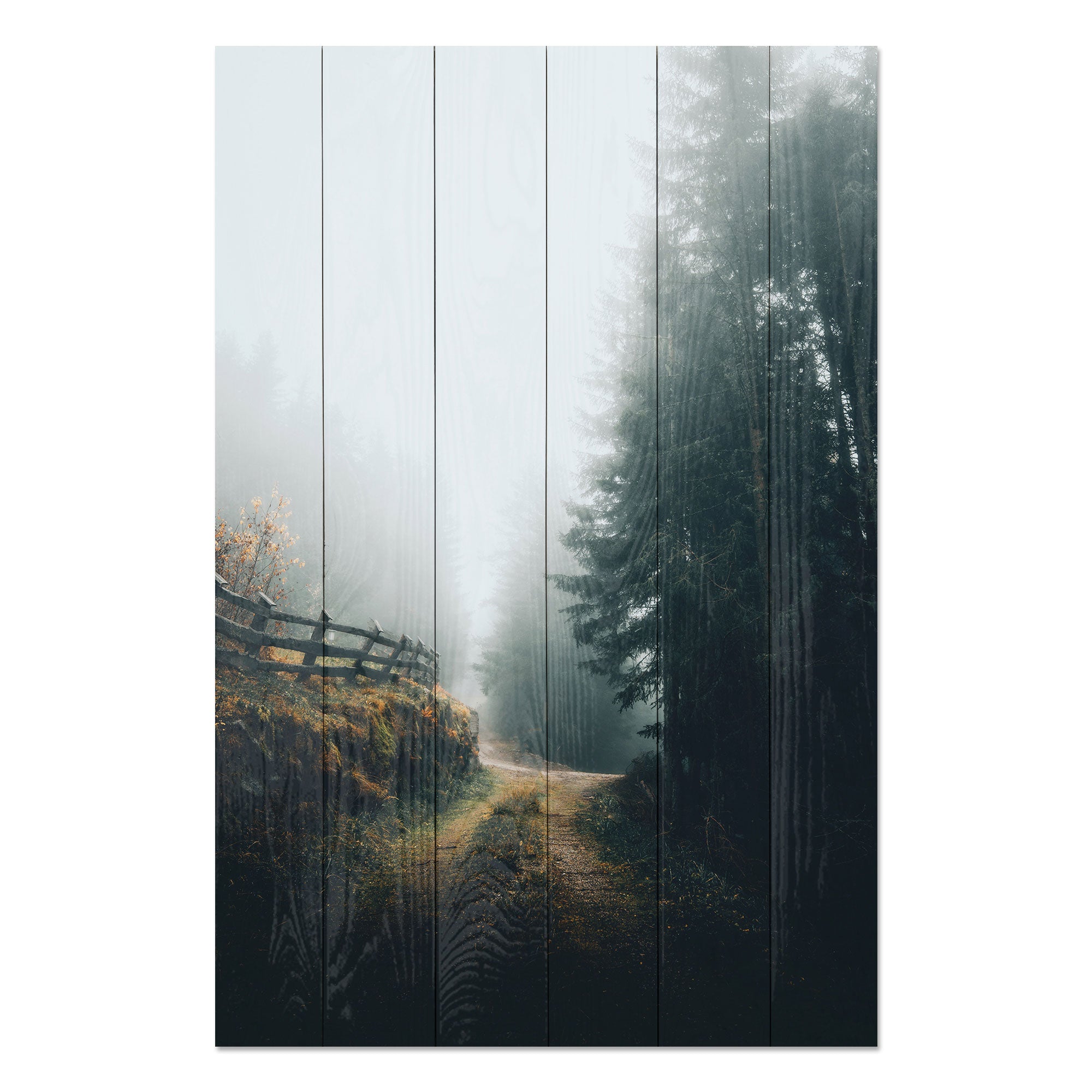 Obraz Wood Nebellandschaft-20x30 cm