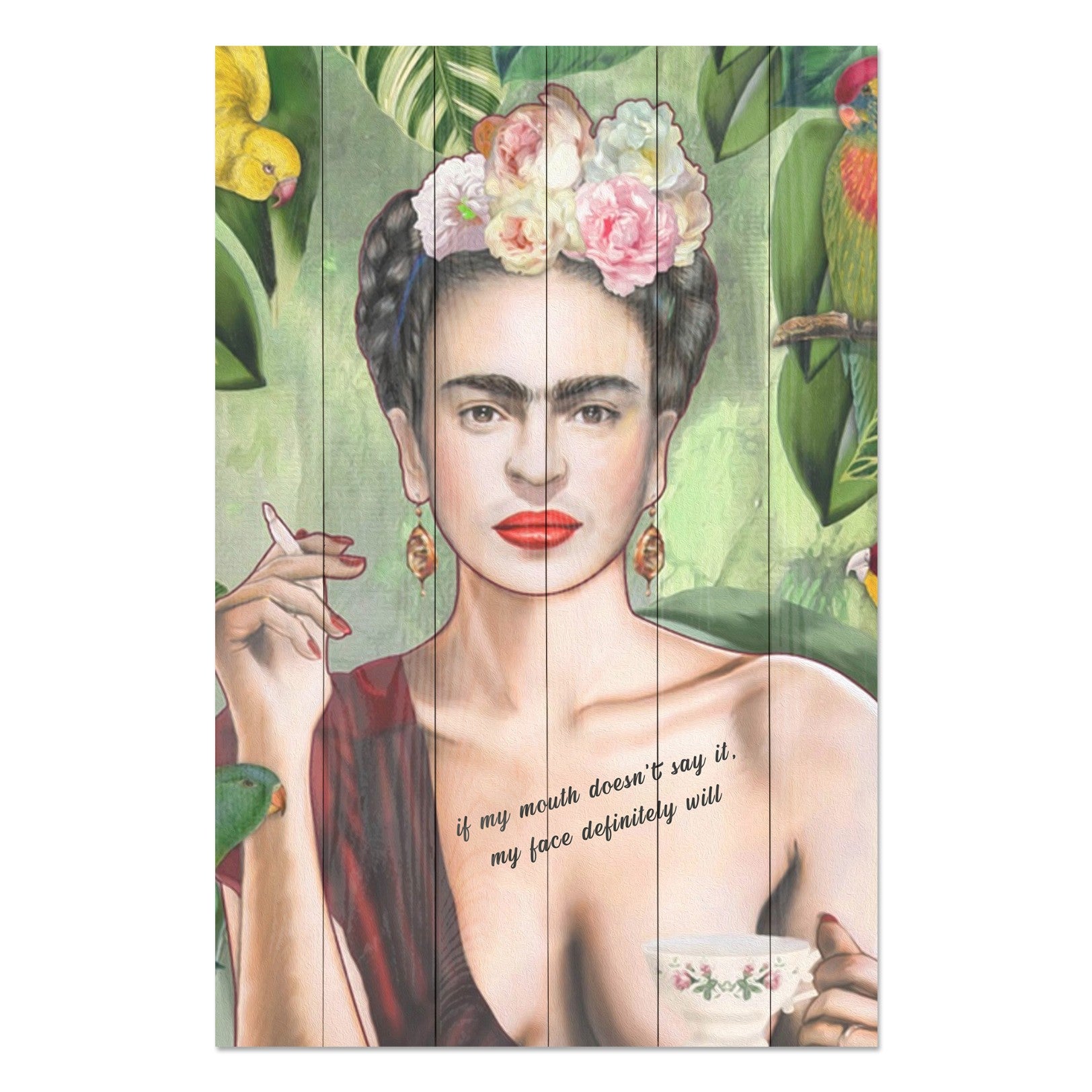 Obraz Wood Frida-20x30 cm