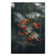 Obraz Wood Little Orange Flowers-20x30 cm
