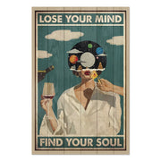 Obraz Wood Lose your Mind-40x60 cm