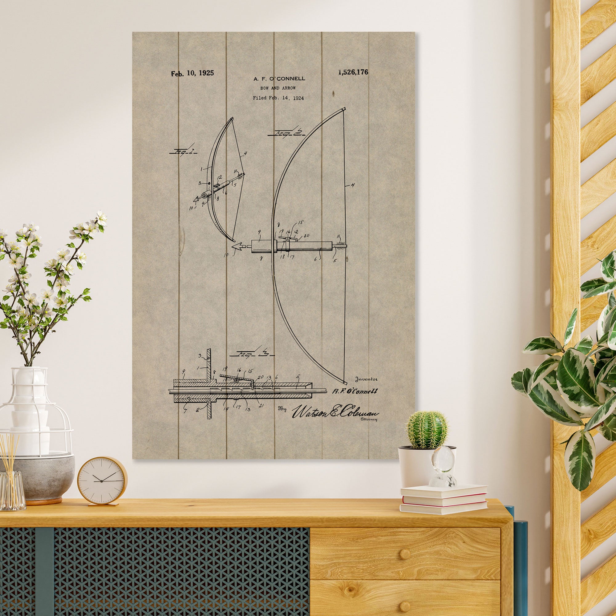 Bild Holz Altmodischer Bogen-30x40 cm