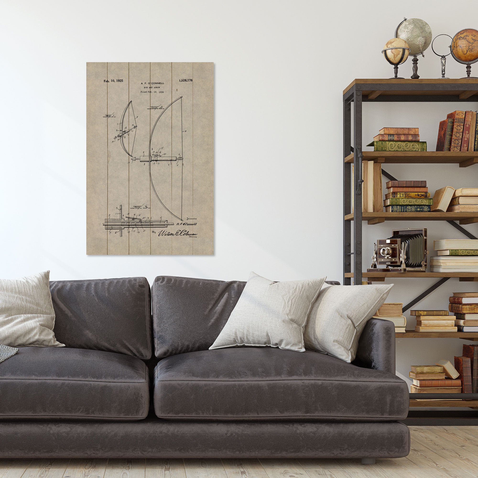 Bild Holz Altmodischer Bogen-30x40 cm