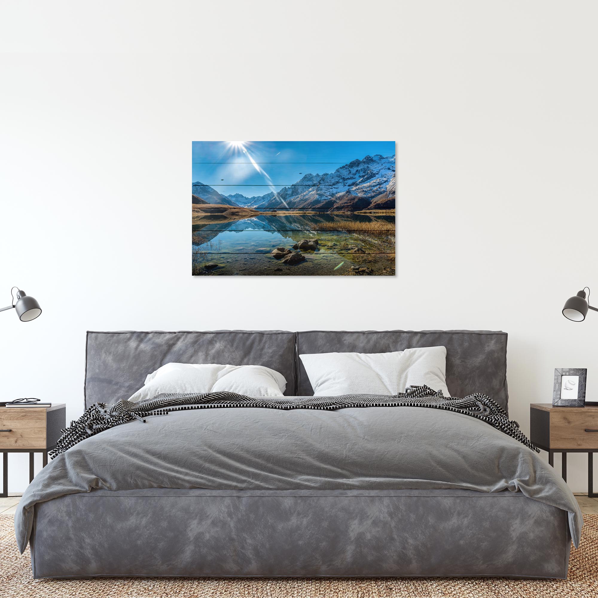 Obraz Wood Crystal Clear Lake-40x60 cm