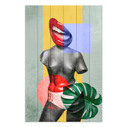 Obraz Dřevo Barevný Vintage Koláž Design-40x60 cm
