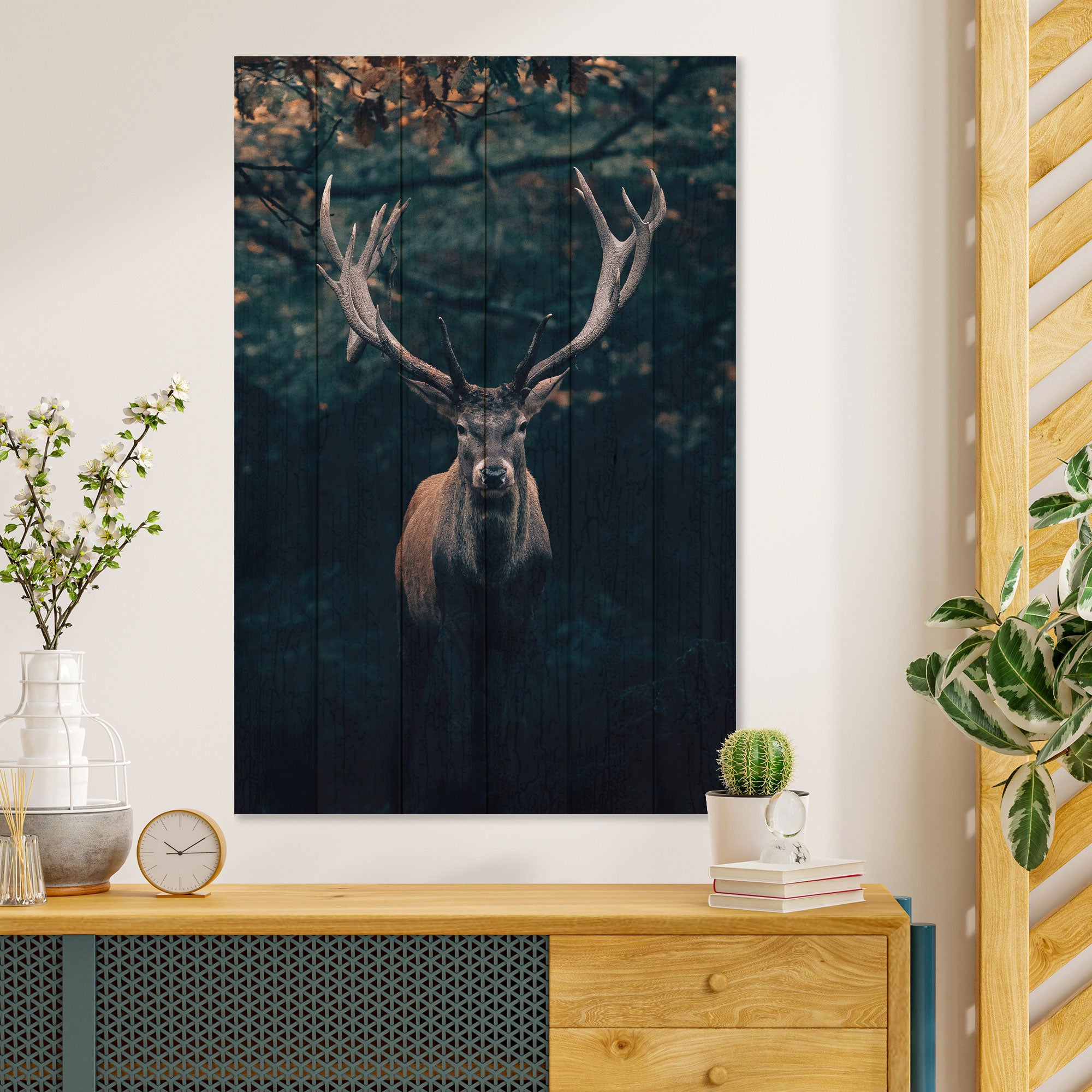 Obraz Wood Deer-60x90 cm