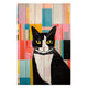 Bild Holz Mosaik Katze-30x40 cm