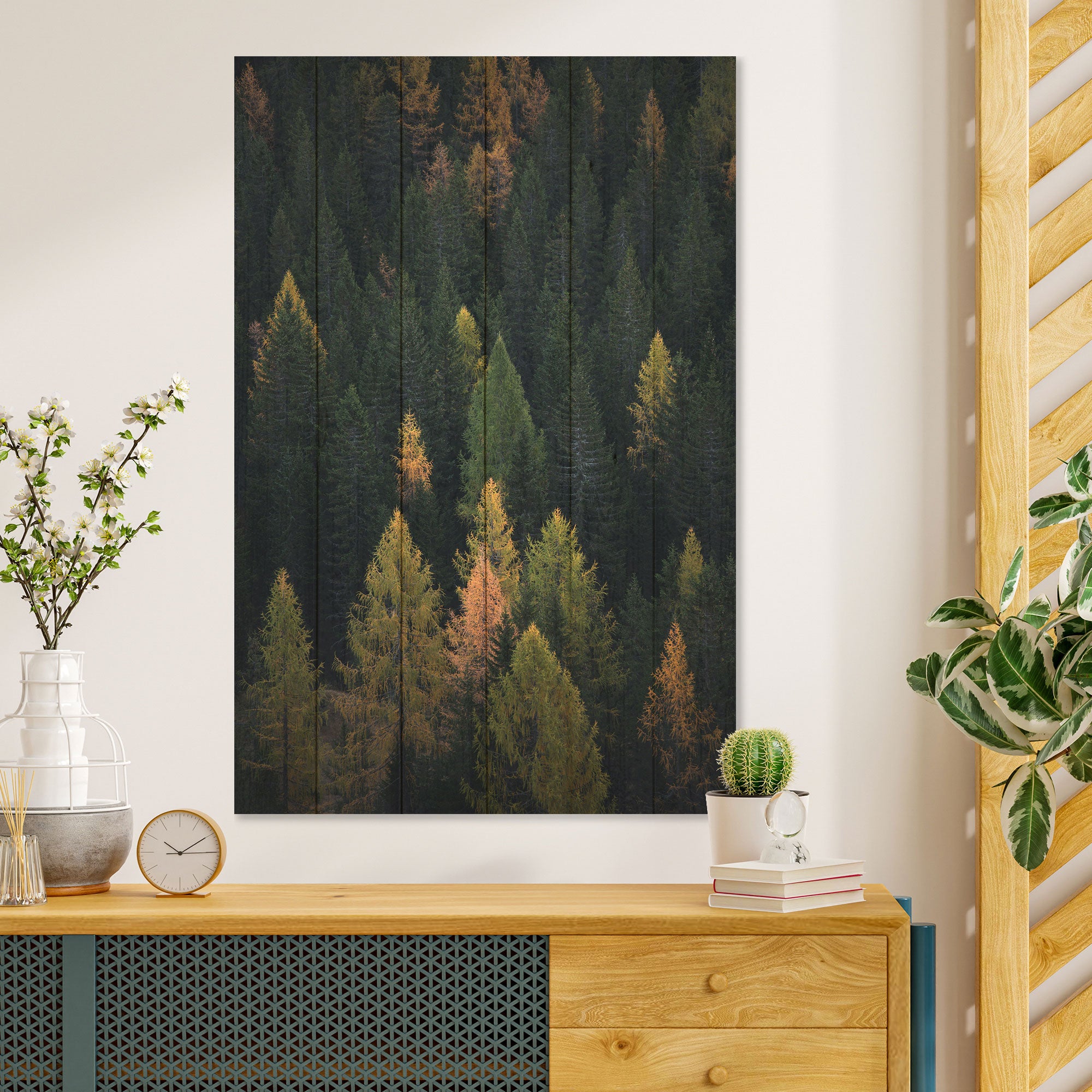Obraz Dřevo Jehličnatý Les-40x60 cm