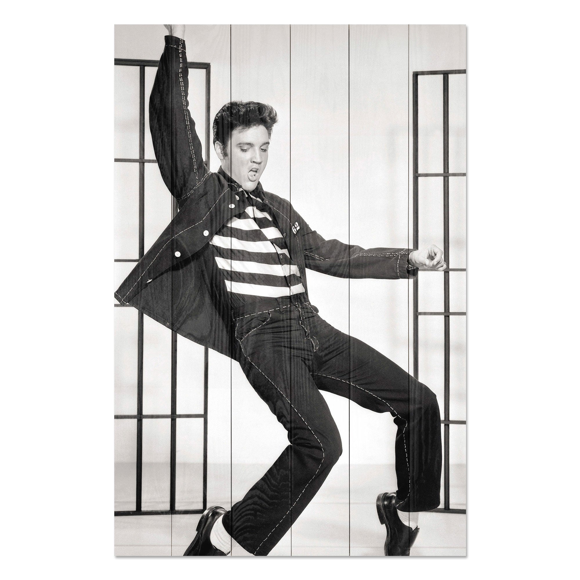 Obraz Dřevo Elvis Tanec-50x70 cm
