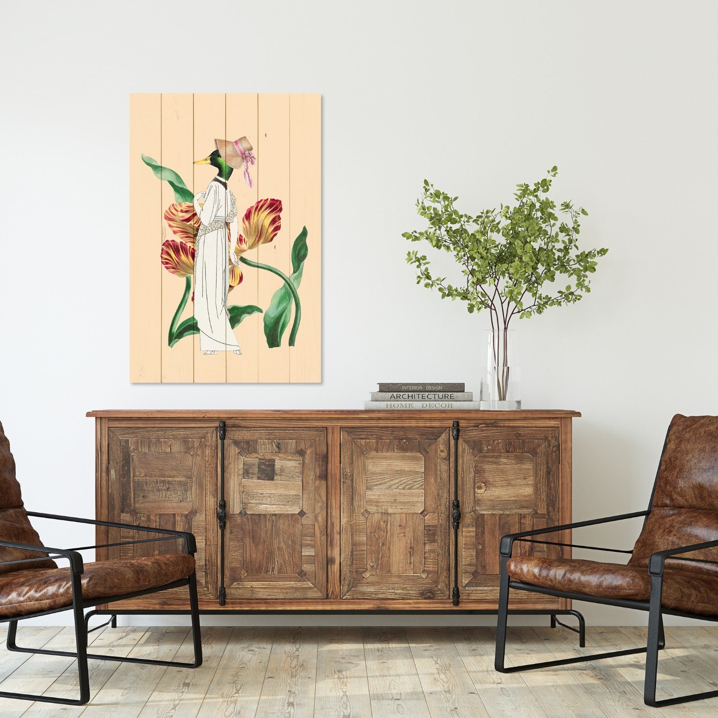 Obraz Wood Exclusive Duck-60x90 cm