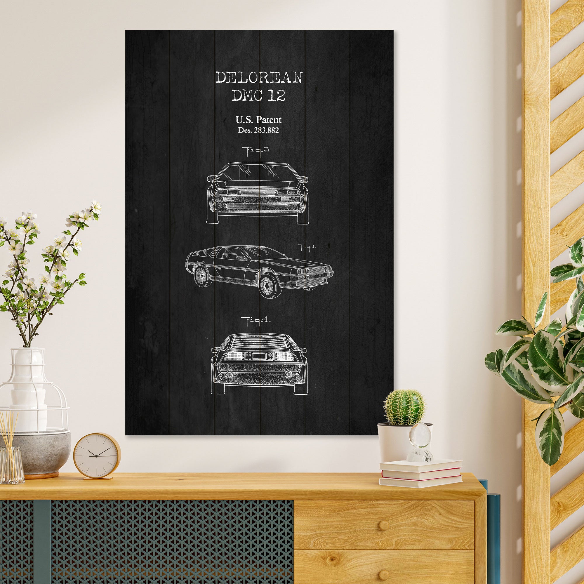 Bild Wood DeLorean Schwarz-30x40 cm