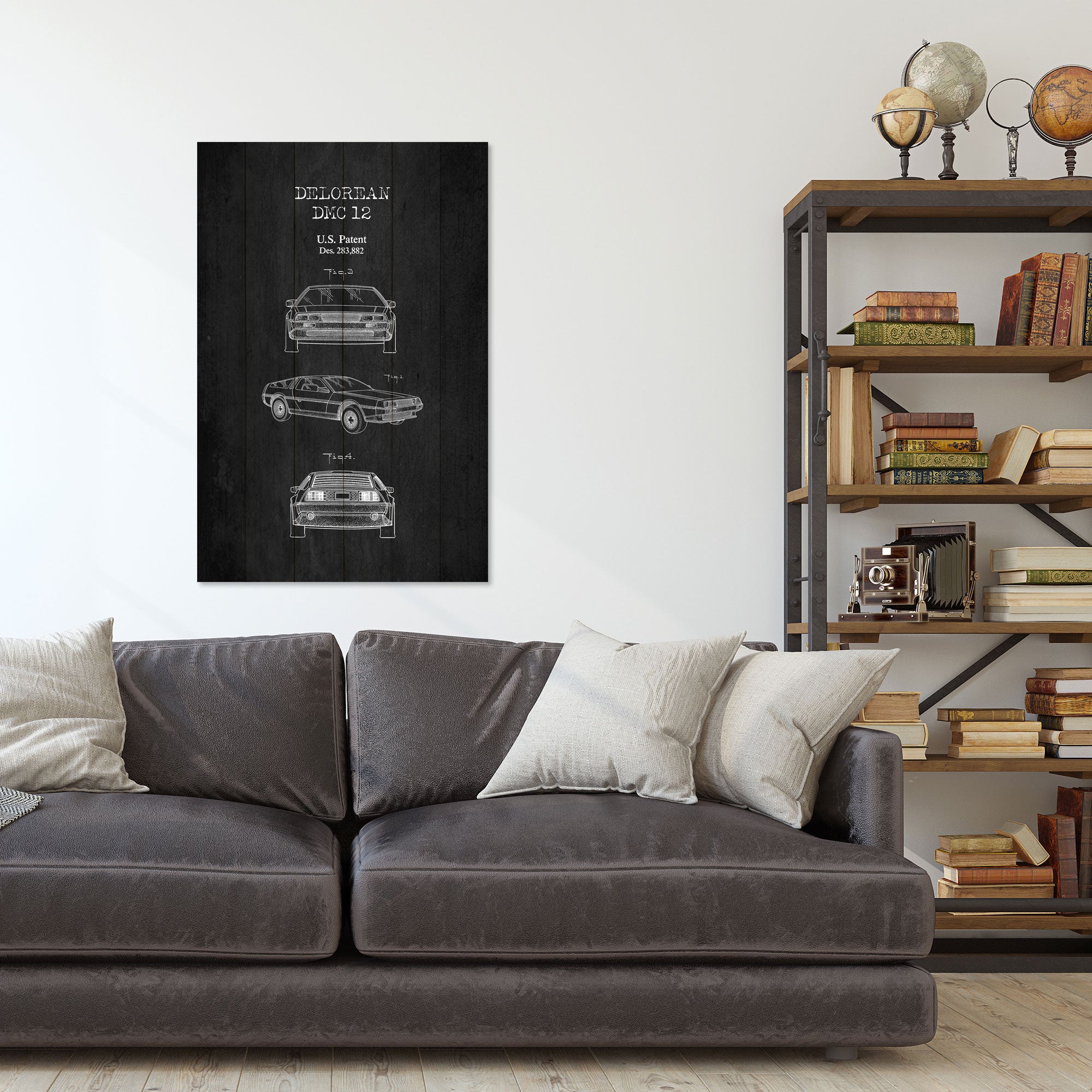 Bild Wood DeLorean Schwarz-20x30 cm