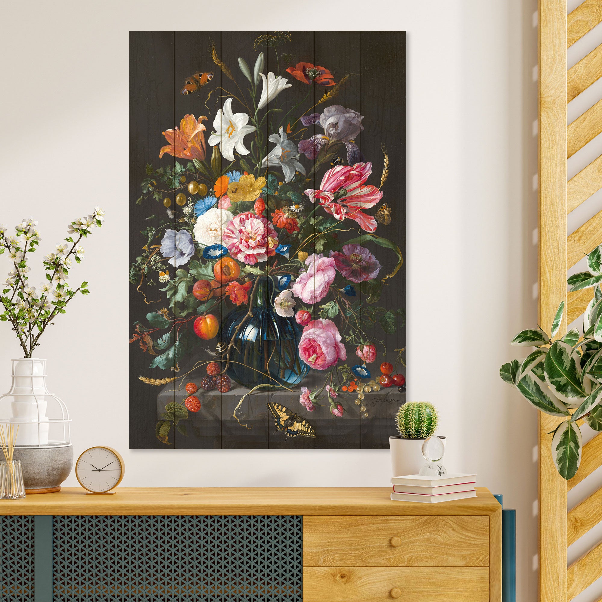 Bild Wood Bunter Blumenstrauß-30x40 cm