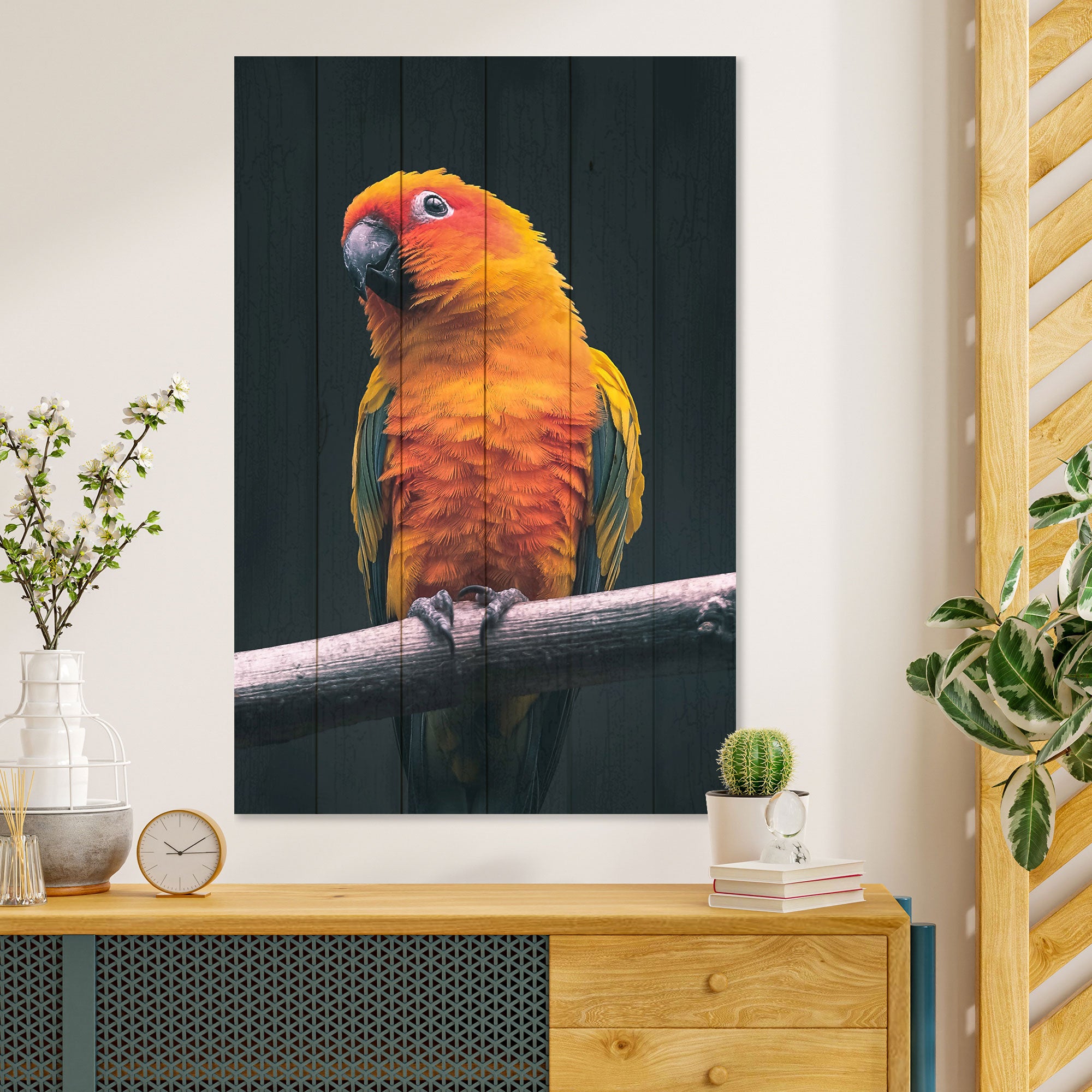 Obraz Wood Papuga-40x60 cm