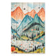 Bild Wood Berge Aquarell-30x30 cm