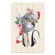 Bild Wood Antiker Papagei-30x40 cm