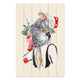 Obraz Wood Antique Parrot-30x40 cm
