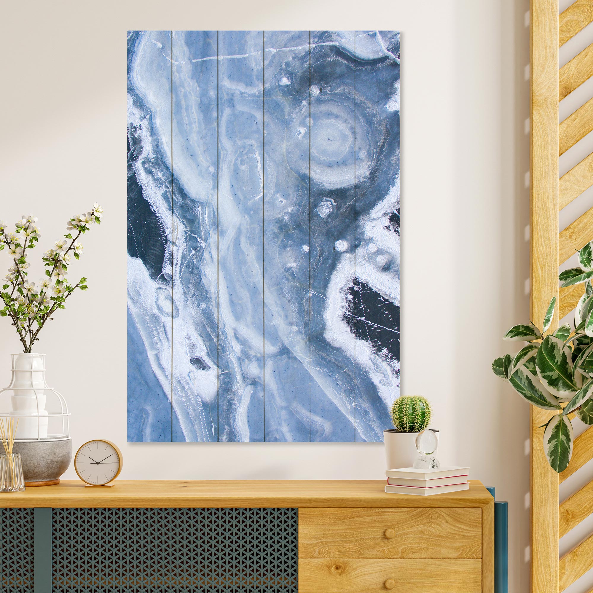 Bild Wood Blue Abstraction