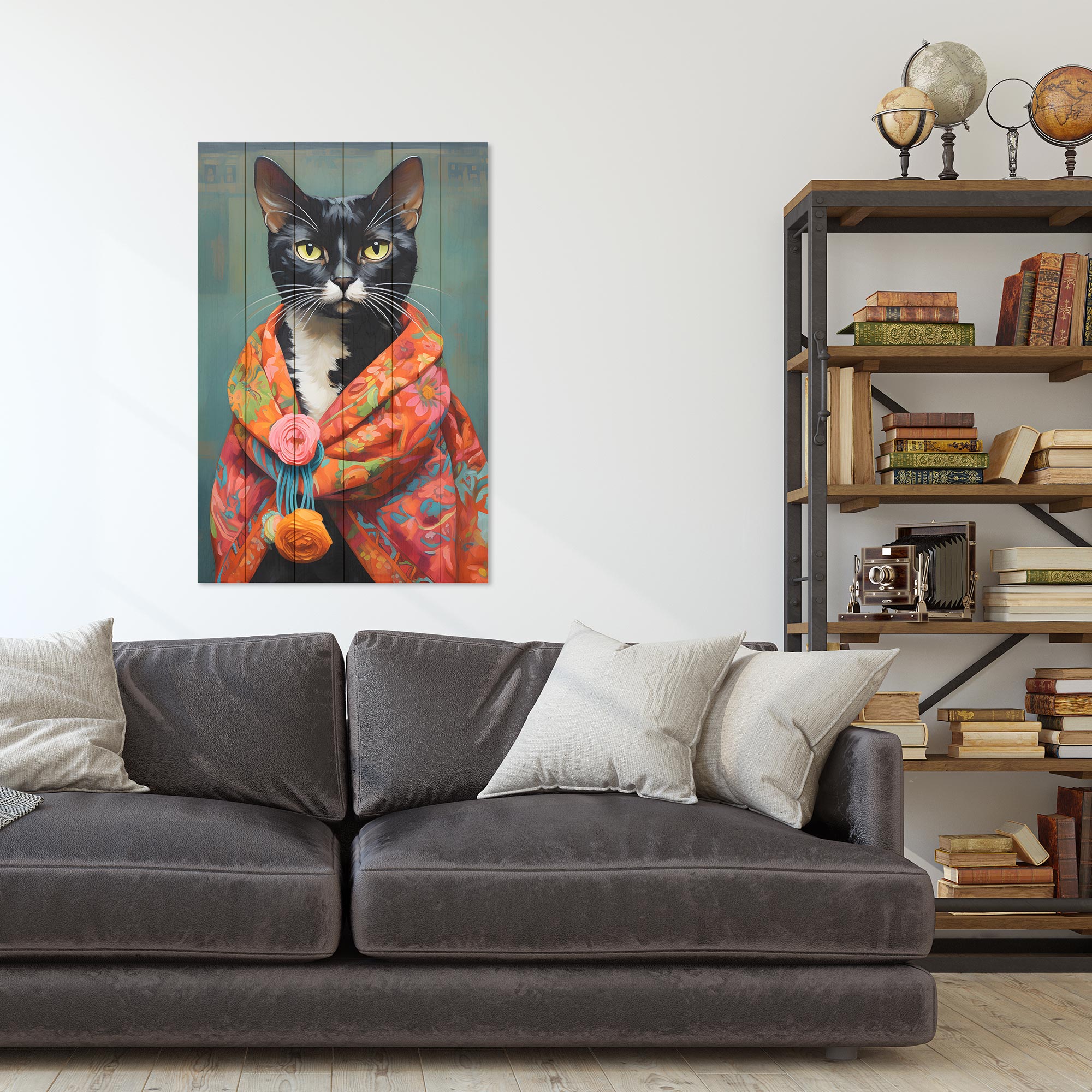 Bild Wood I see you Cat-30x30 cm