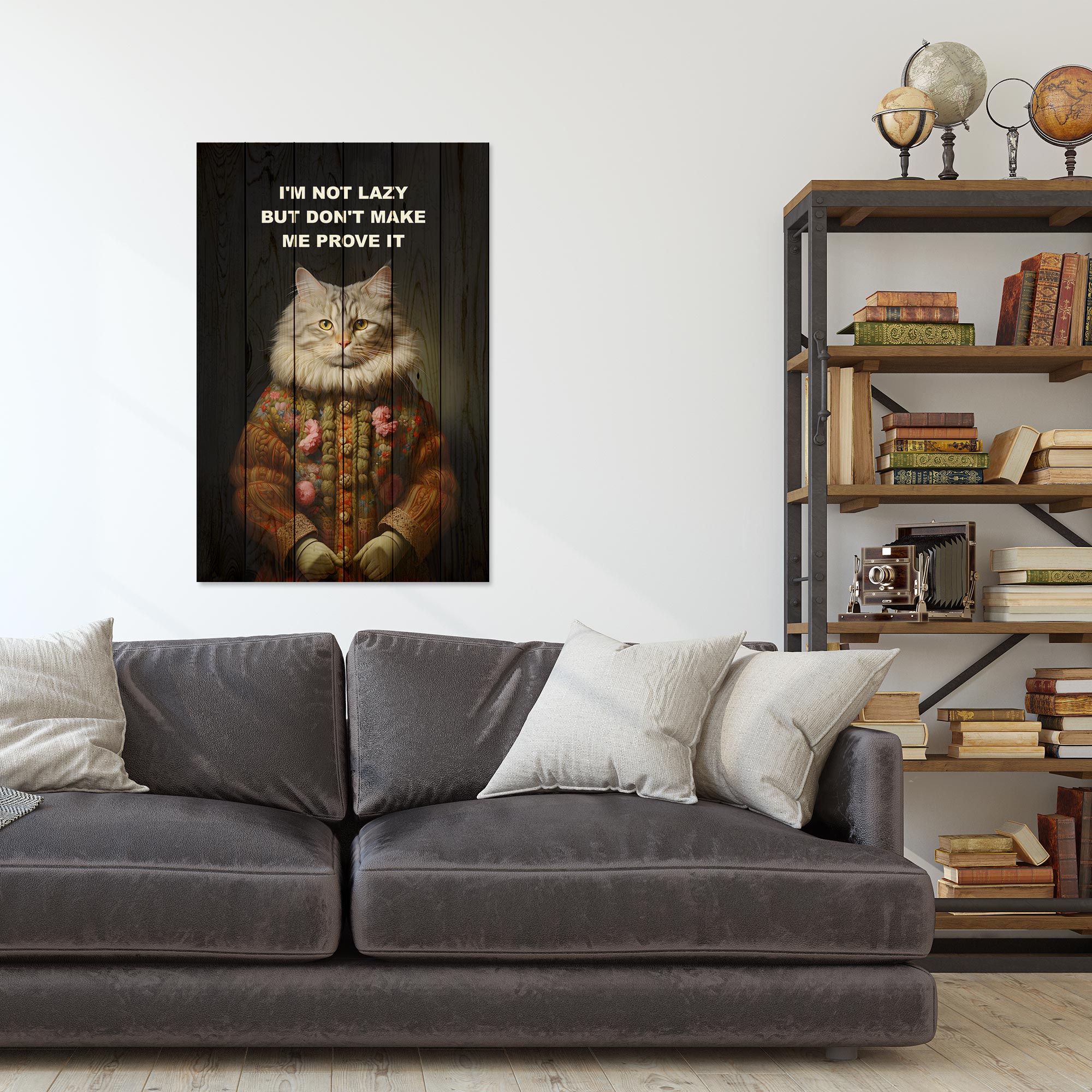 Obraz Wood I'm not lazy but don't make me prove it-20x30 cm