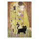 Bild Wood Klimt Kiss with Cat-40x60 cm