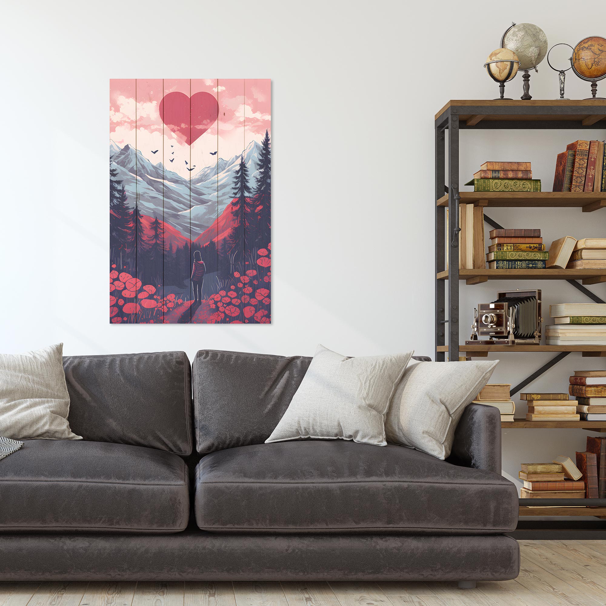 Bild Wood I love Mountains-60x90 cm