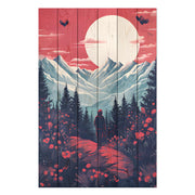 Bild Wood Mountains und Mond-20x30 cm