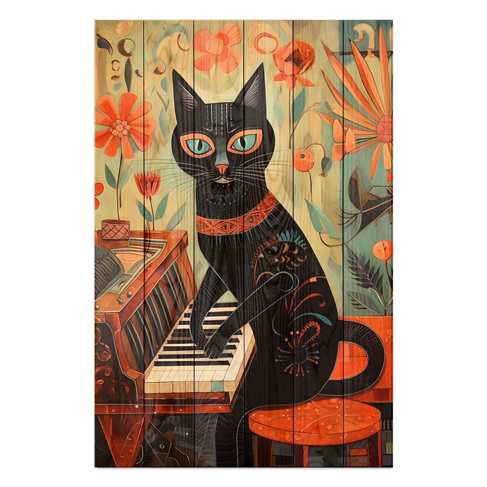 Obraz Wood Let me play on your nerves-60x90 cm