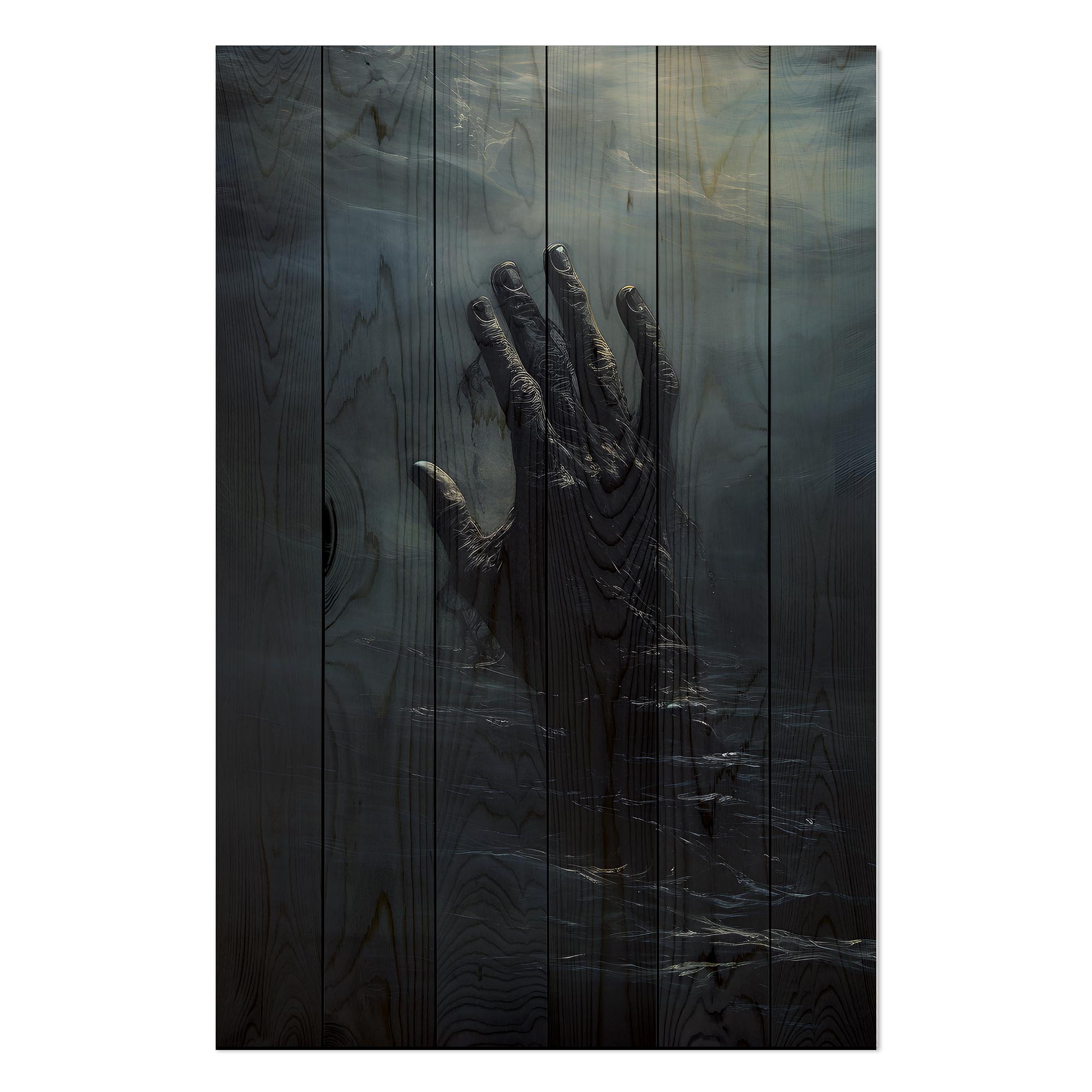 Obraz Wood Ruka Temná voda-60x90 cm