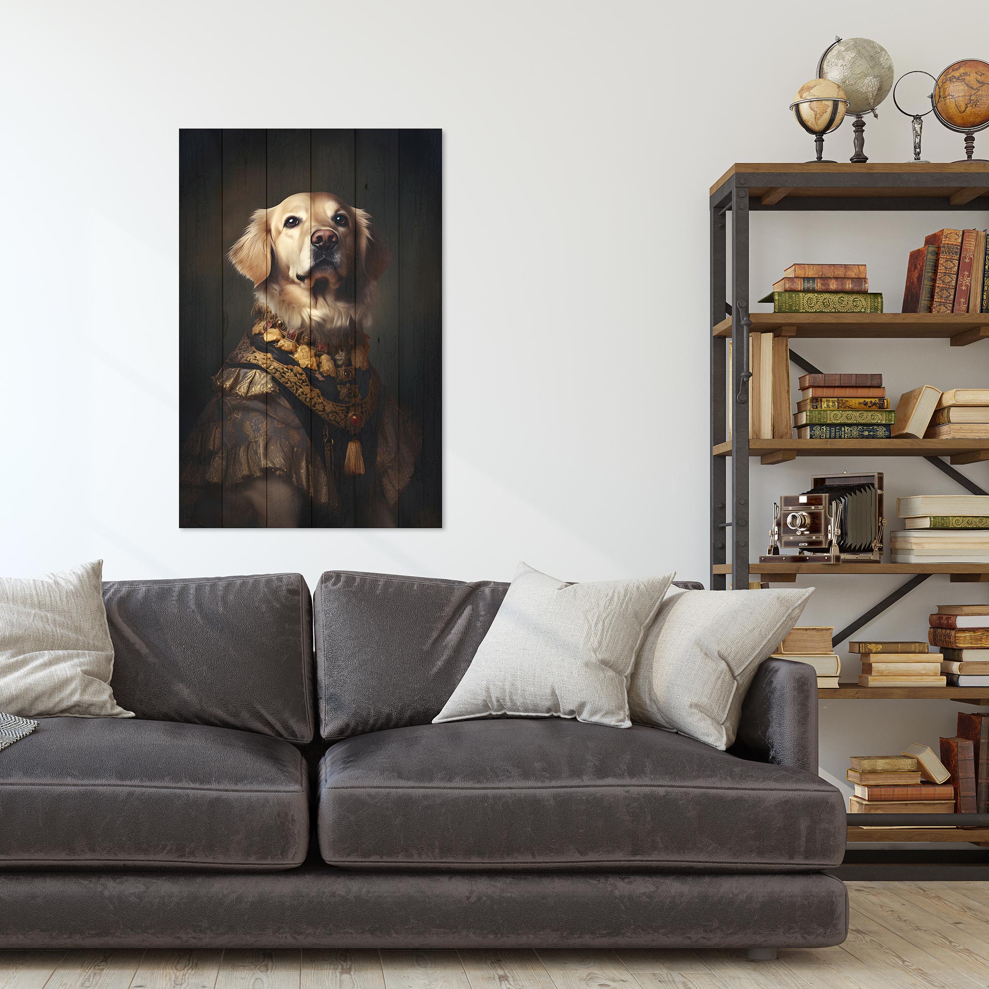 Obraz Wood Golden Retriver-30x40 cm
