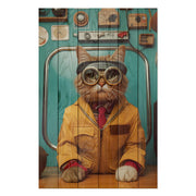 Obraz Wood Engineer Cat-50x70 cm