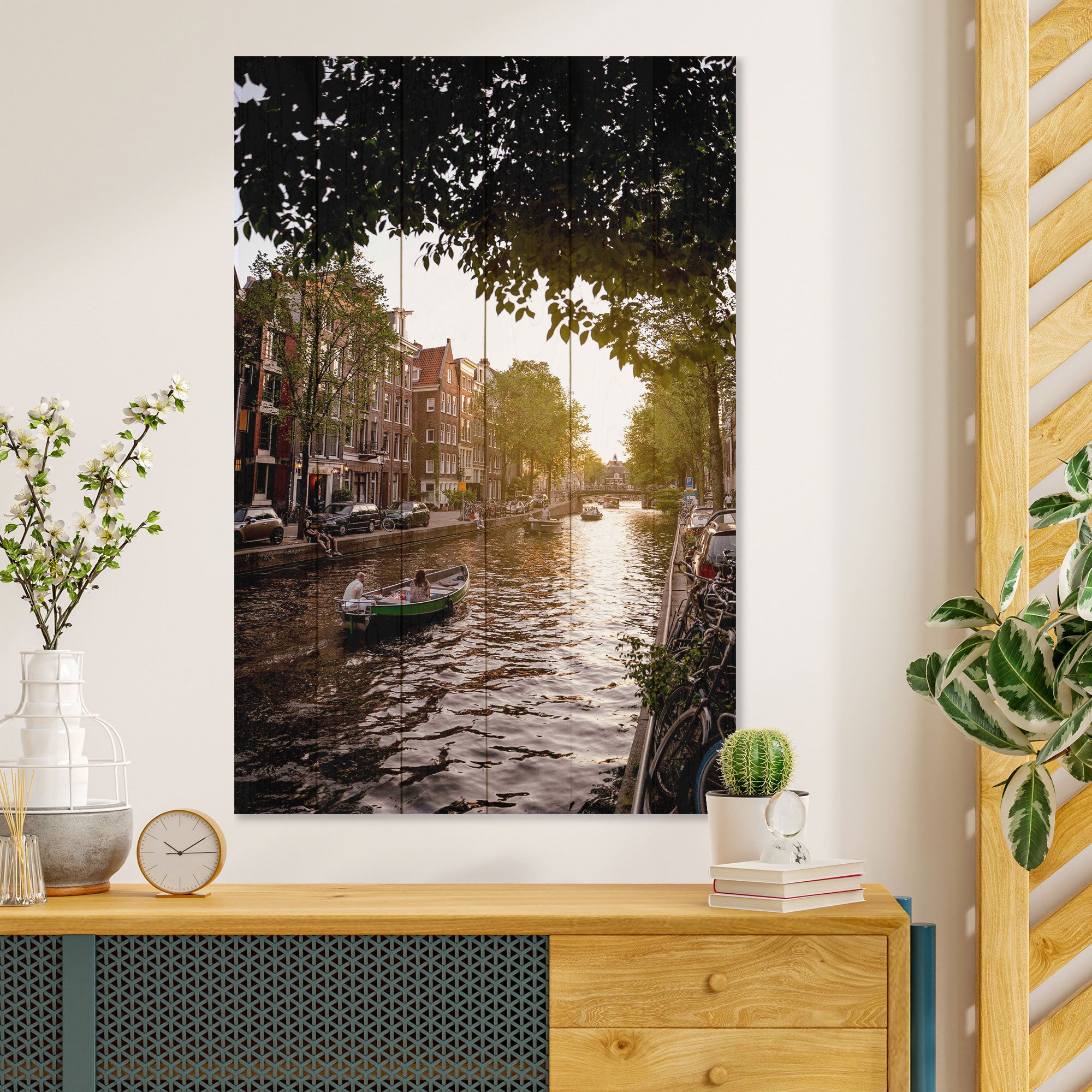 Bild Wood Kanalbootfahrt-30x30 cm