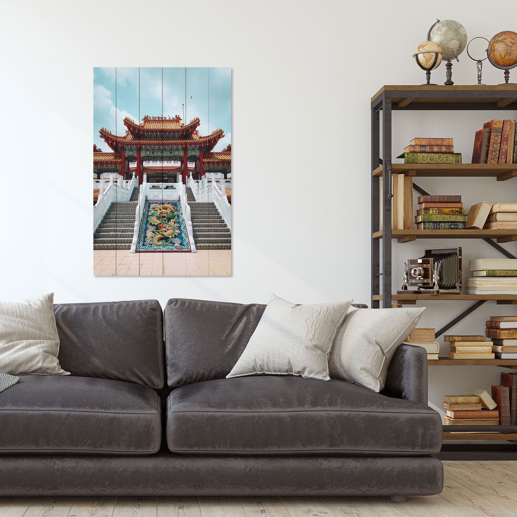 Bild Wood Chinesisches Gebäude-40x60 cm