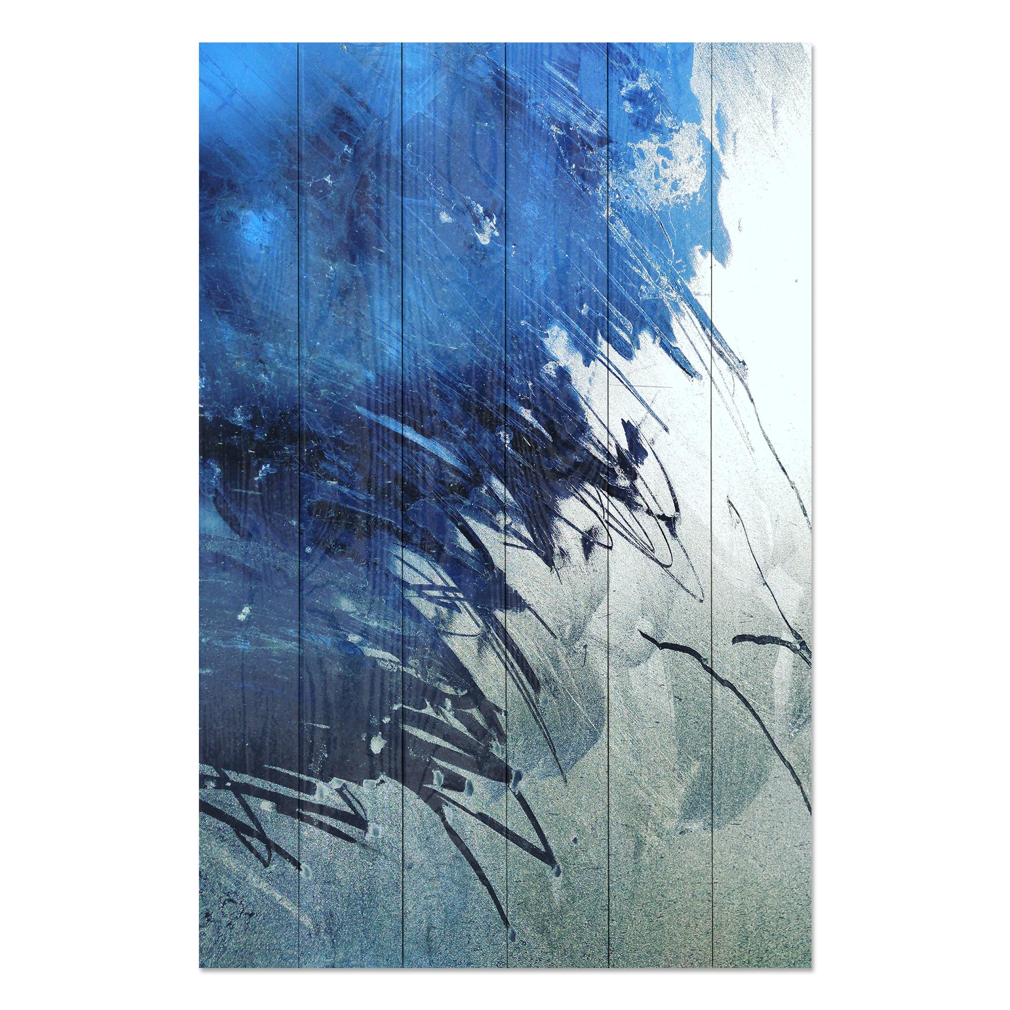 Bild Wood Blue Art Abstrakt-40x60 cm
