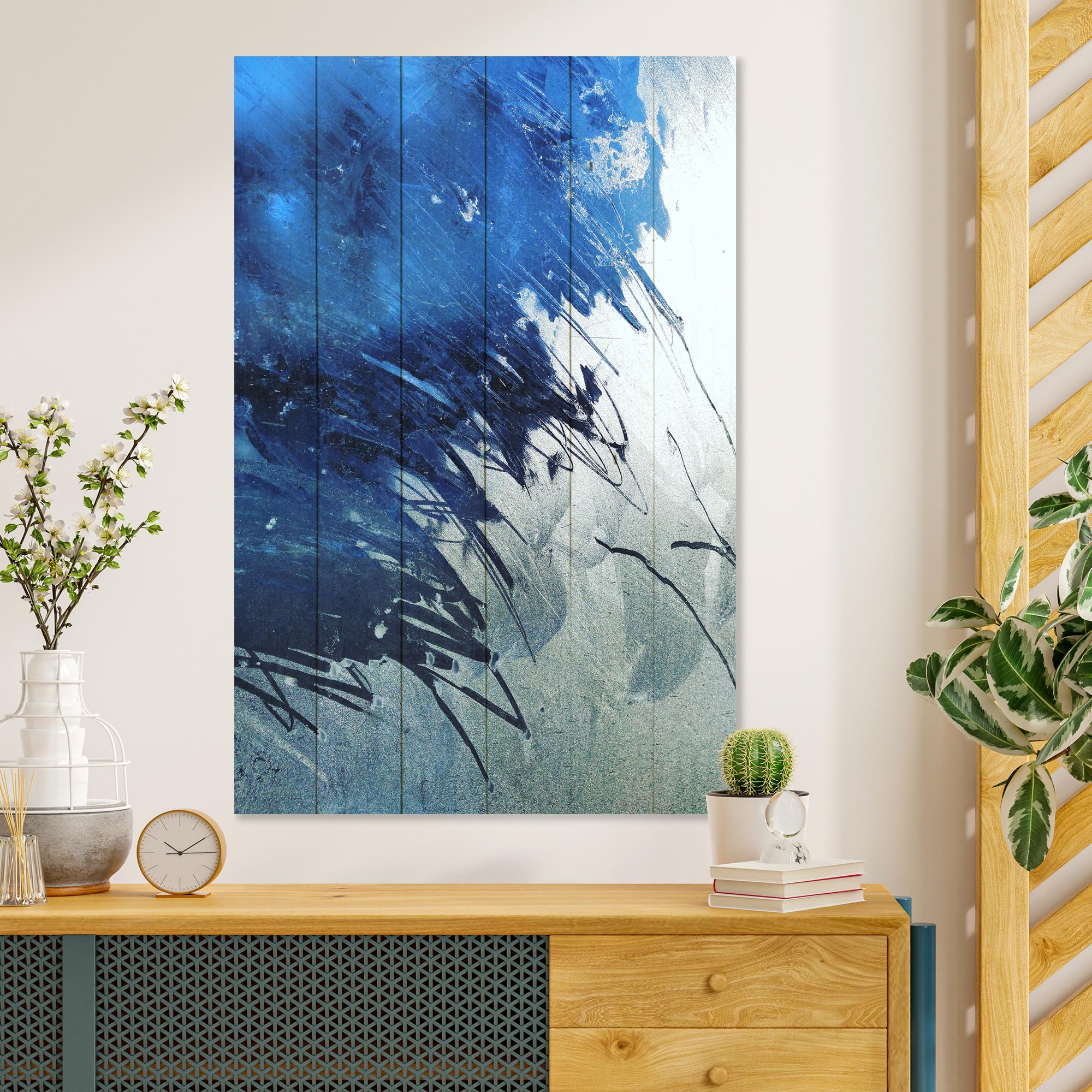 Bild Wood Blue Art Abstrakt-20x30 cm