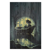 Wood Picture Bath Dark Academia-30x40 cm