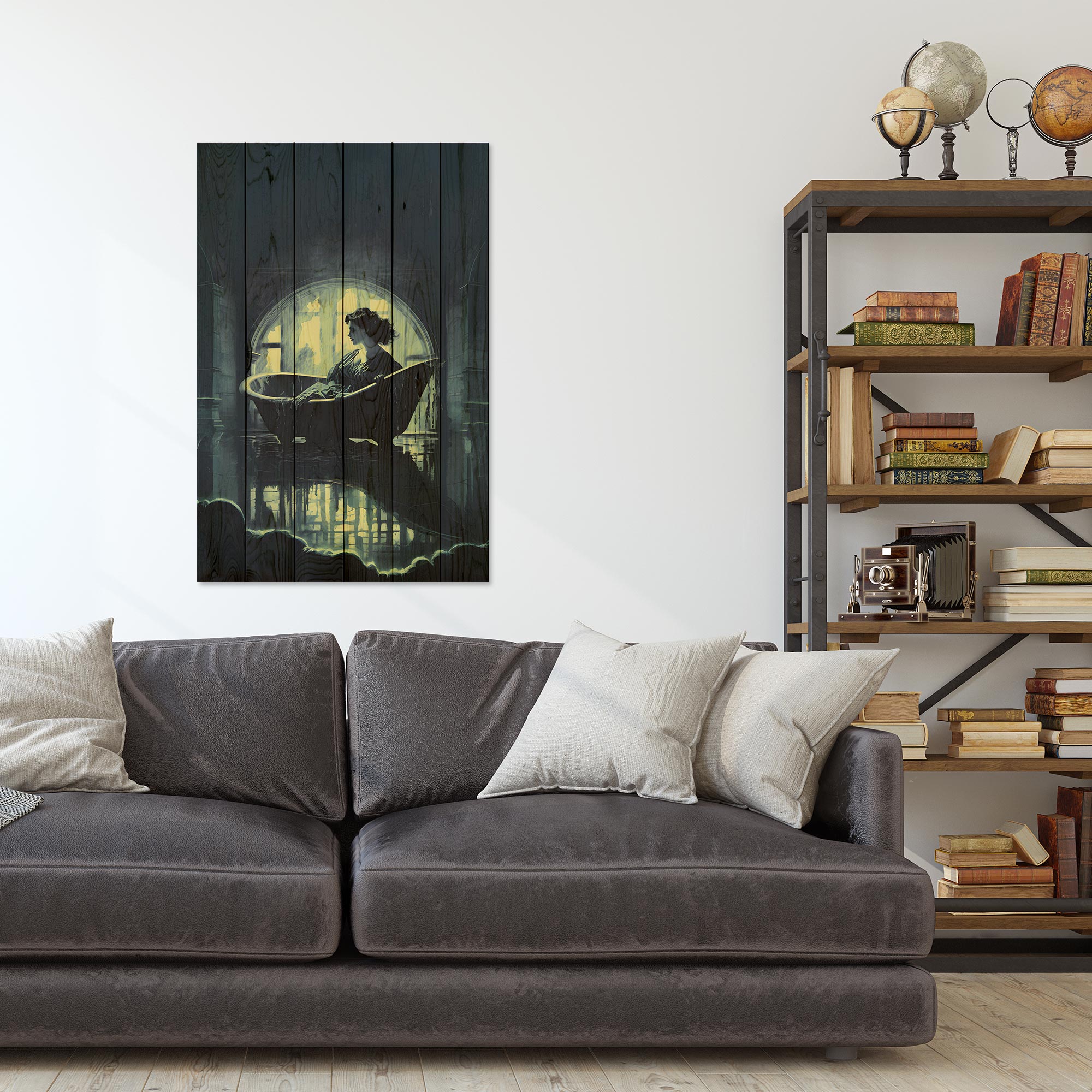 Bild Wood Bath Dark Academia-40x60 cm