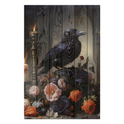 Wood Picture Crow Dark Academia-50x70 cm