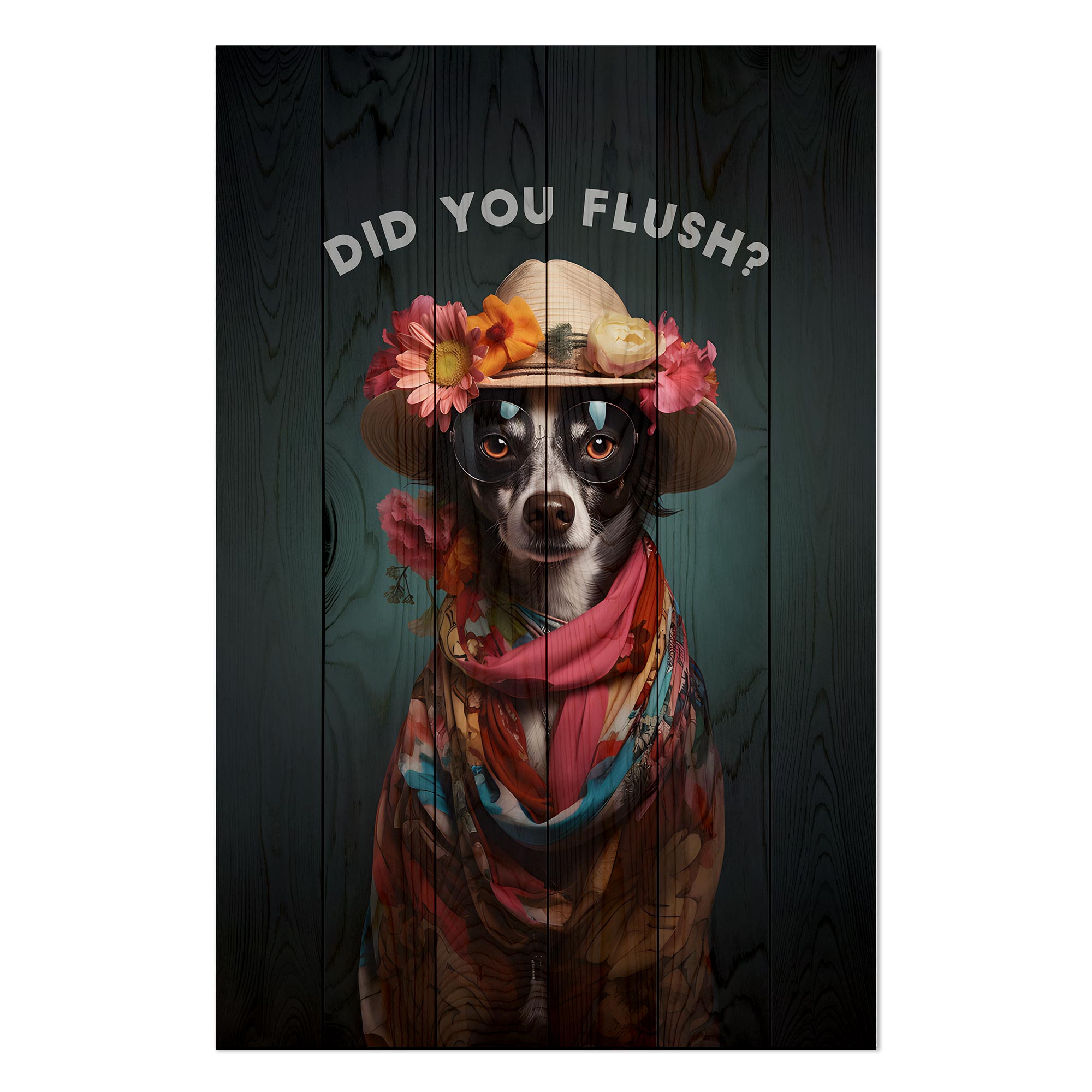 Obraz Wood Did you Flush-60x90 cm