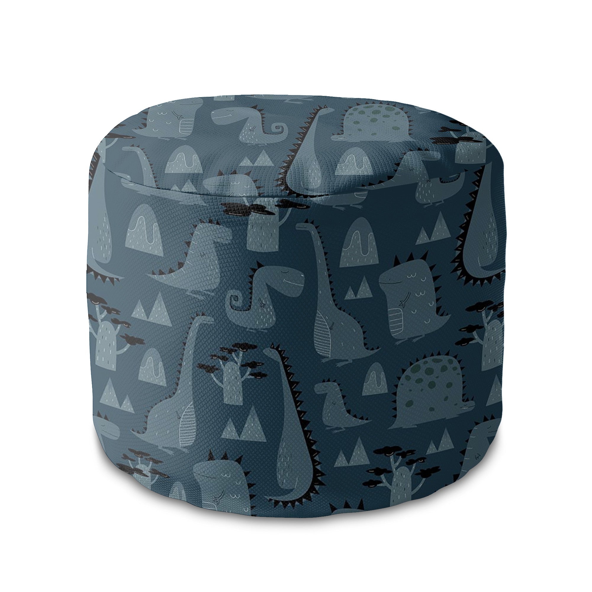Puf round footstool Dark Cartoon Style Dinosaur-Panama