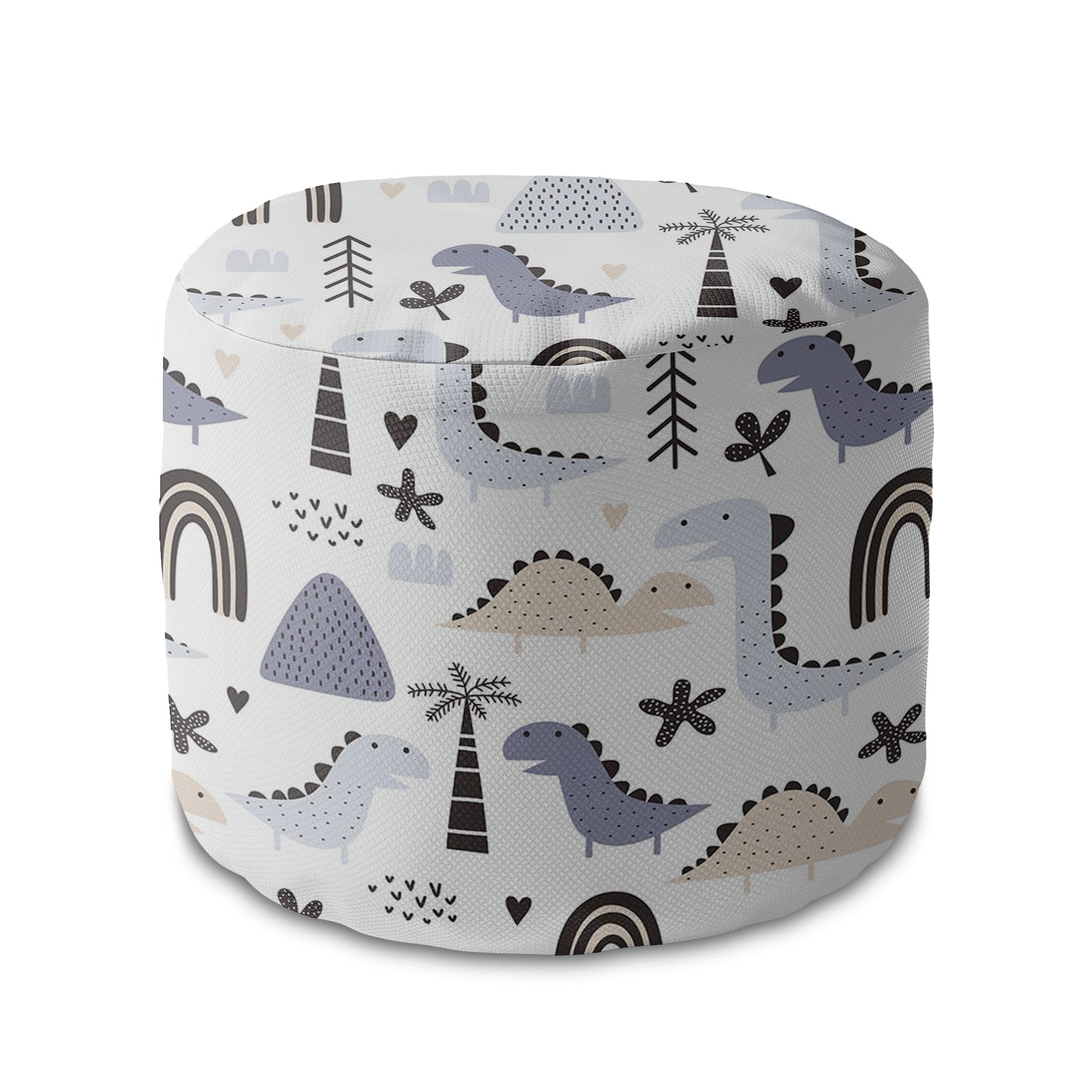 Puf okrągły podnóżek Pastel Kids Dinosaur