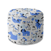 Kulatá podnožka Puf Blue Dogs-Oxford