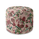 Puf okrągły podnóżek Dark Jungle Pink-Oxford