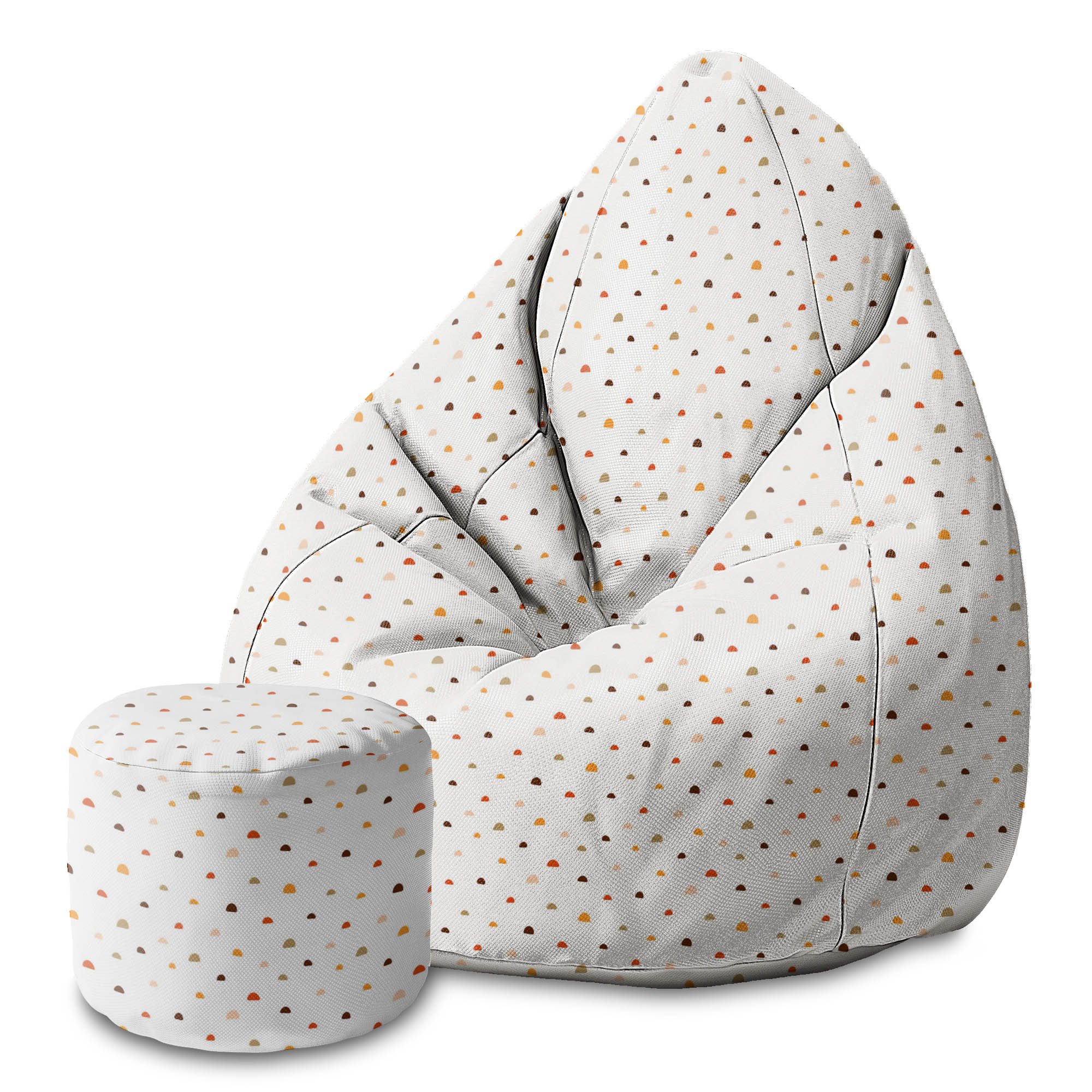 Runder Hocker Fußstütze Doodle Shapes