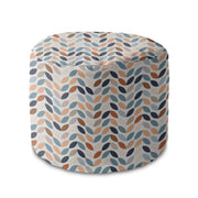 Runder Hocker Fußhocker White Leafs