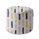 Round Pouf Footstool Modern Brush Strokes-Panama