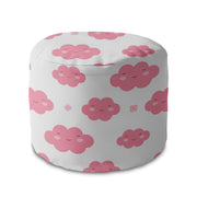 Round Pouf Footstool Cloudy Sunny