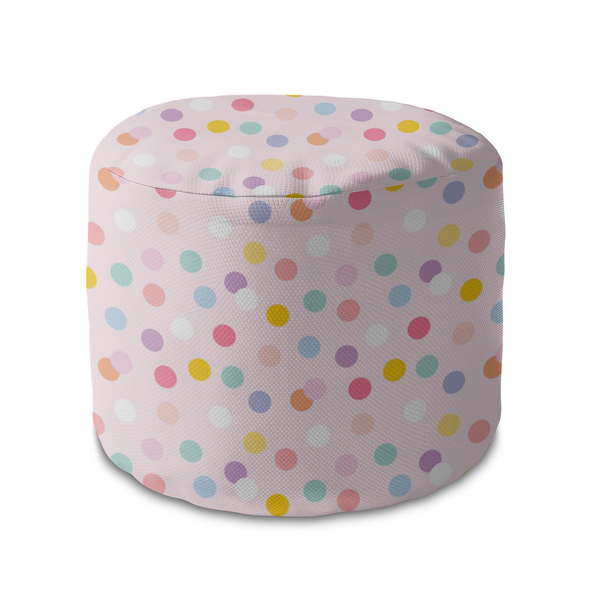 Puf okrągły podnóżek Pastel Confetti Dots-Panama