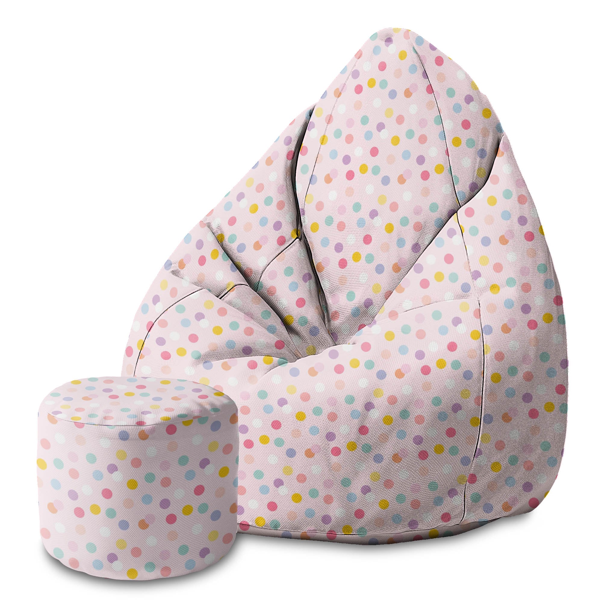 Puf okrągły podnóżek Pastel Confetti Dots-Panama