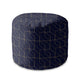 Round Pouf Footrest Gold Luxury Pattern